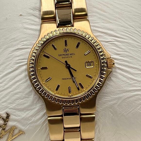 Raymond Weil Geneve Amadeus 9205 Vintage Quartz Swiss Wristwatch GP Old New - Picture 3 of 12